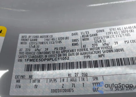 2023 Ford Bronco Wildtrak z USA, uszkodzony, nr VIN 1FMEE5DP9PLC11052